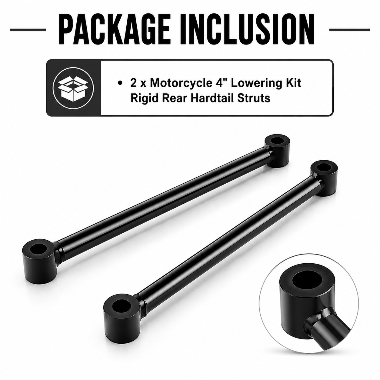 Motorcycle 4" Lowering Kit Rigid Rear Hardtail Struts