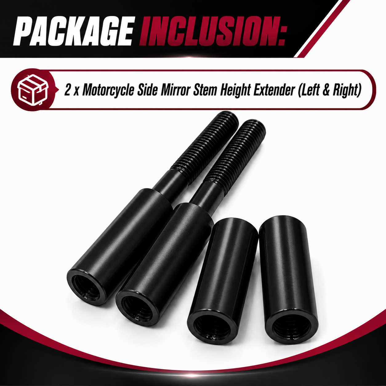 Motorcycle Side Mirror Stem Height Extender