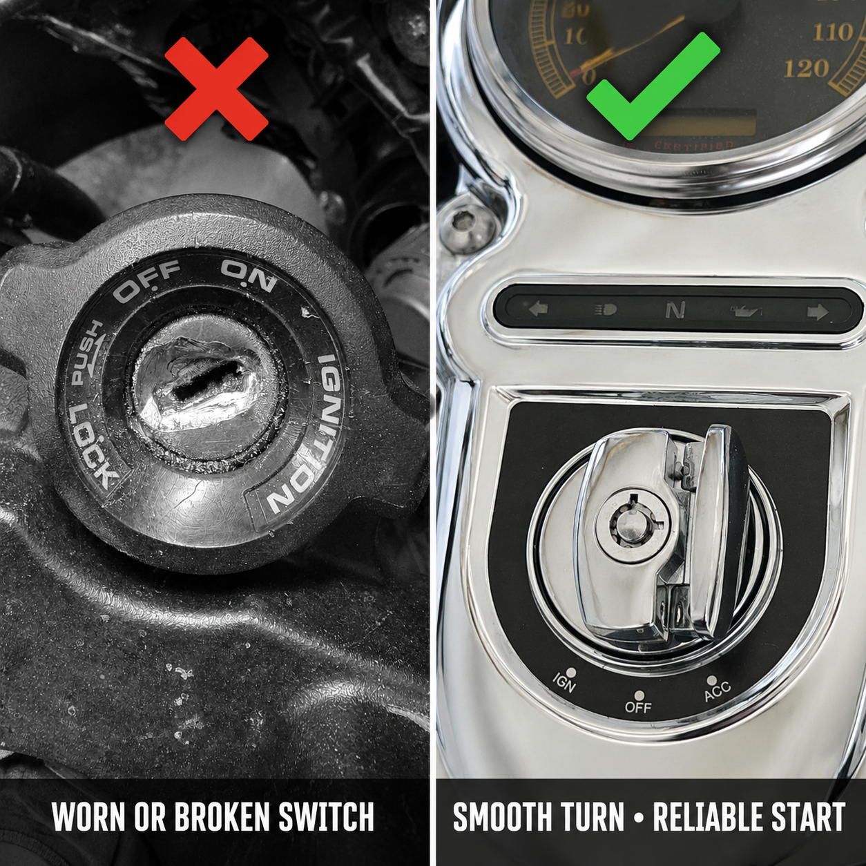 Motorcycle Ignition Switch Lock Replacement Set