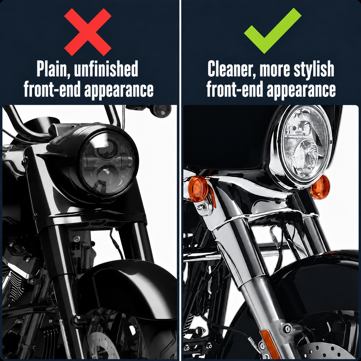 Motorcycle 2" Cowbells Fork Slider Tube Covers