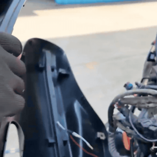 Motorcycle Inner Fairing Black Vent Air Duct