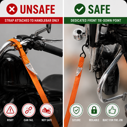Motorcycle Front Tie-Downs Bracket Kit