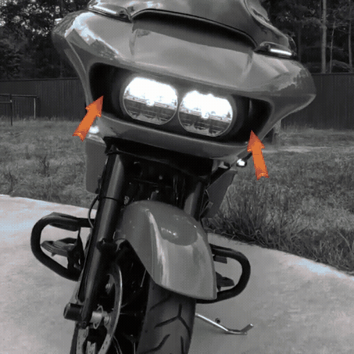 Motorcycle Headlight Vent Accent Turn Signal