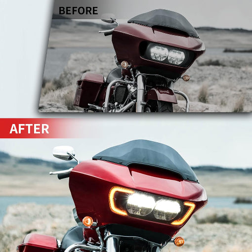 Motorcycle Headlight Vent Accent Turn Signal