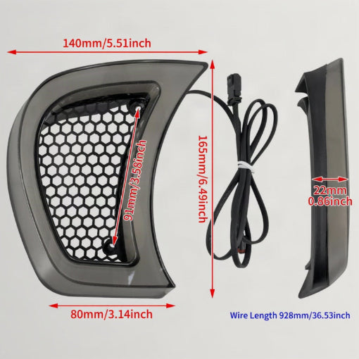 Motorcycle Headlight Vent Accent Turn Signal