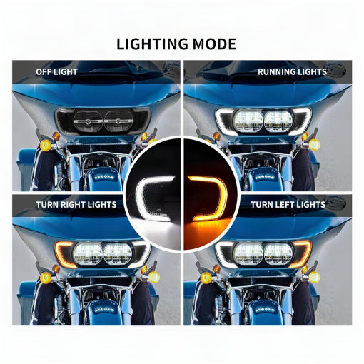 Motorcycle Headlight Vent Accent Turn Signal