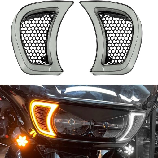 Motorcycle Headlight Vent Accent Turn Signal