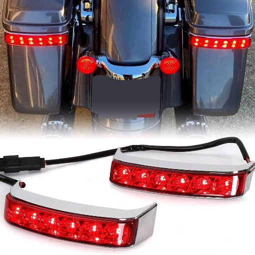 Motorcycle LED Saddlebag Brake Running Turn Signal Tail Lights