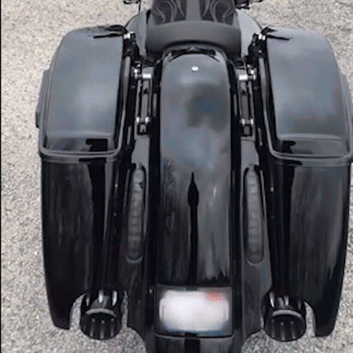 Motorcycle Rear Fender Fascia with LED Tail Lights