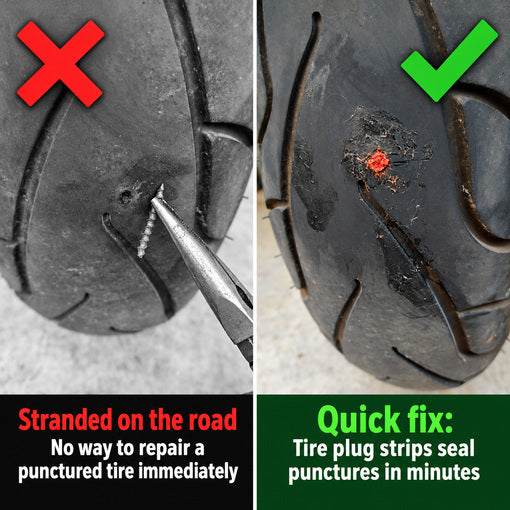 Motorcycle/ATV/UTV CO2 Tire Repair Kit with Inflator for Tubeless Tires