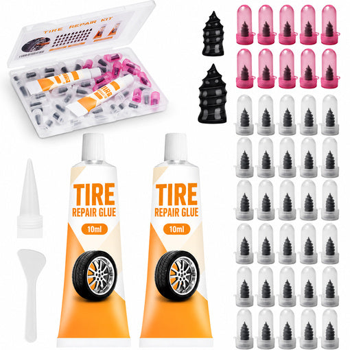 40 PCS Quick Fix Screw-in Tire Plug Kit