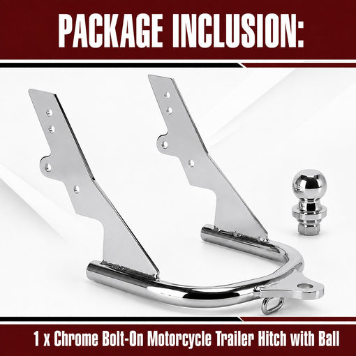 Bolt-On Motorcycle Trailer Hitch with Ball
