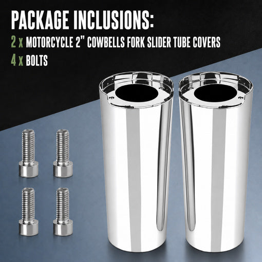 Motorcycle 2" Cowbells Fork Slider Tube Covers