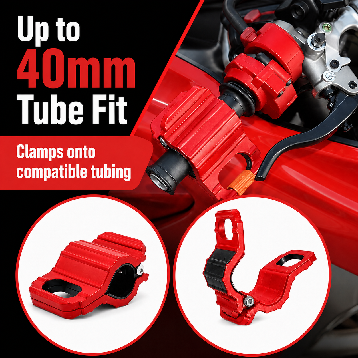 Motorcycle/ATV/UTV Handlebar Tie-Down Clamps