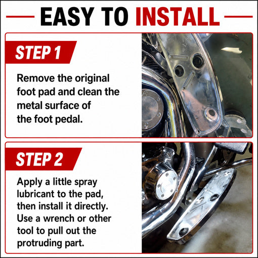 Motorcycle Front Driver Rider Inserts Floorboards Replacement
