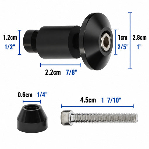 Motorcycle 7/8" Handlebar End Weights Anti-Vibration Plug