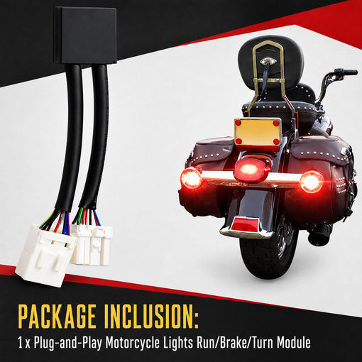 Plug-and-Play Motorcycle Lights Run/Brake/Turn Module