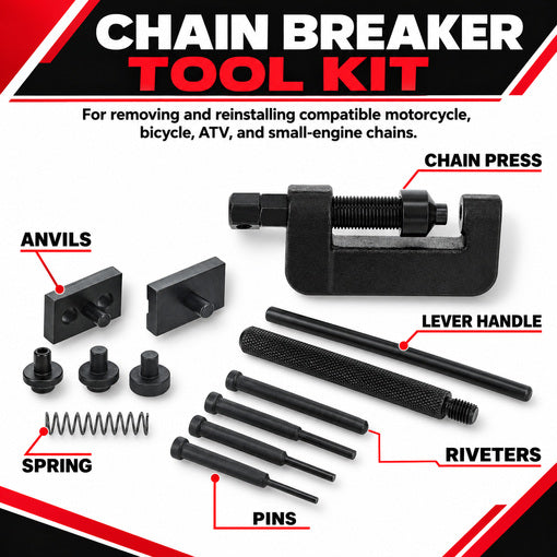 13-Piece Motorcycle/Bike/ATV Chain Breaker Tool Kit