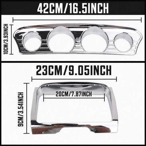 2014-2019 Motorcycle Chrome-Finish Dashboard Kit