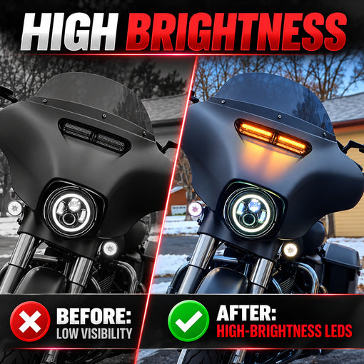 Motorcycle LED Fairing Vent Light