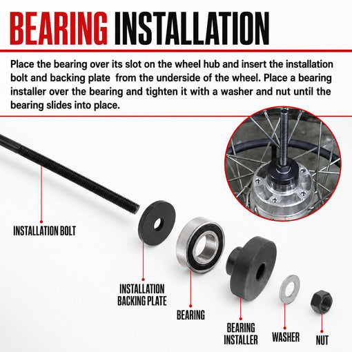 Motorcycle Wheel Bearing Removal and Installation Kit
