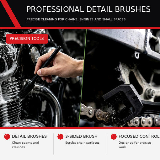 11PCS Professional Motorcycle Detailing & Wash Kit