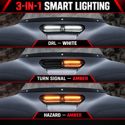 Motorcycle LED Fairing Vent Light
