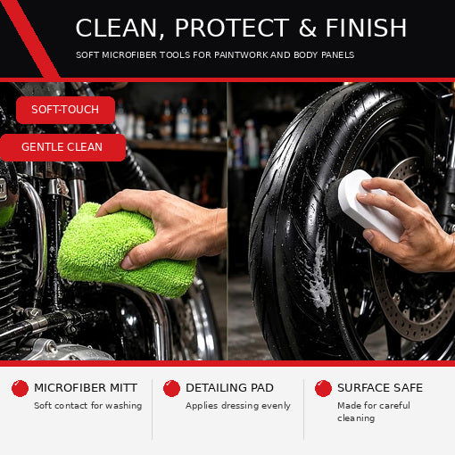 11PCS Professional Motorcycle Detailing & Wash Kit