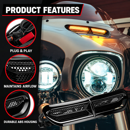 Motorcycle LED Fairing Vent Light