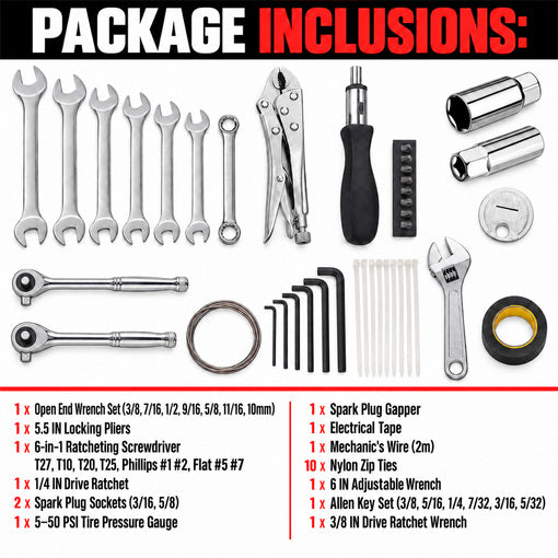 HD Compact Motorcycle Roadside Repair Tool Kit