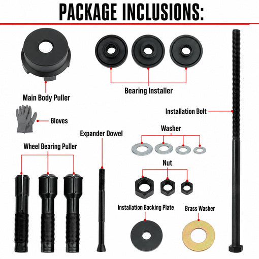Motorcycle Wheel Bearing Removal and Installation Kit