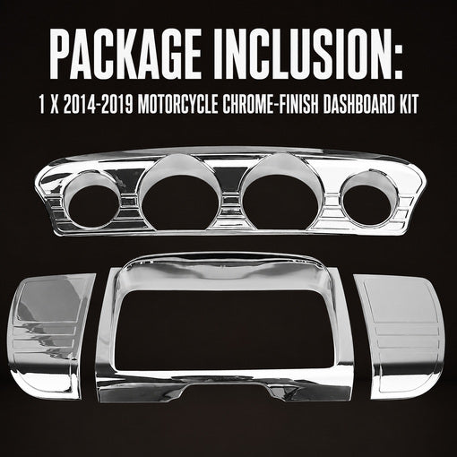 2014-2019 Motorcycle Chrome-Finish Dashboard Kit