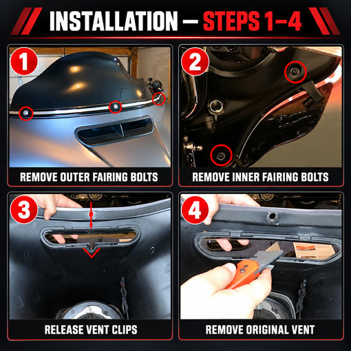 Motorcycle LED Fairing Vent Light
