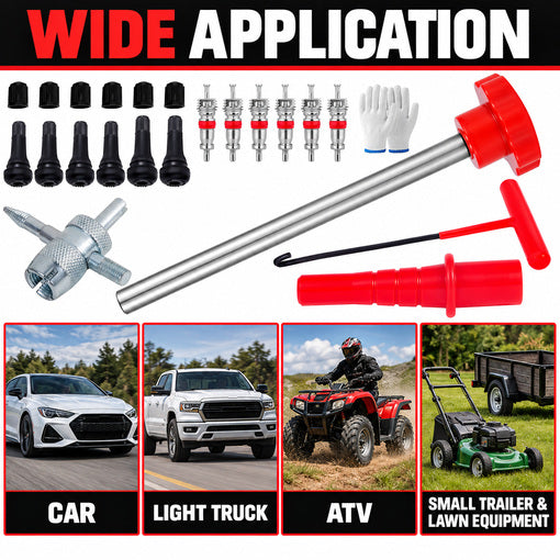 Quick Change Tire Valve Tool Replacement Kit