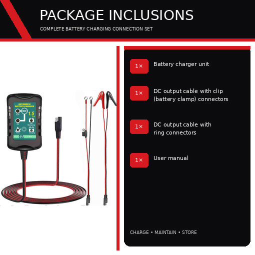 HD 12V Battery Charger Maintainer Trickle