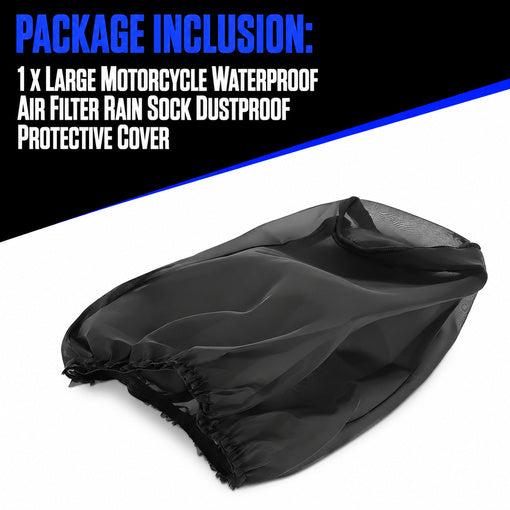 Motorcycle Waterproof Air Filter Rain Sock Dustproof Protective Cover