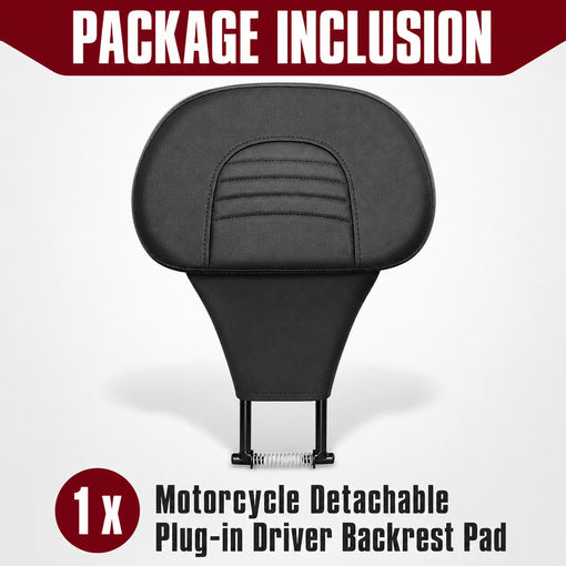 Motorcycle Detachable Plug-in Driver Backrest Pad