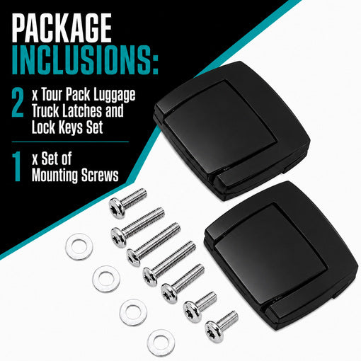 Tour Pack Luggage Truck Latches and Lock Keys Set