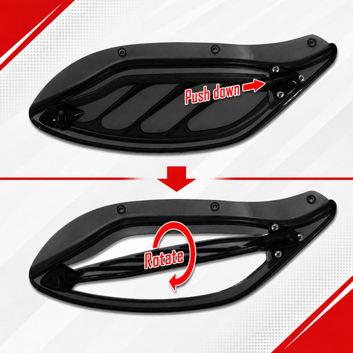 Motorcycle Side Wing 90-Degree Adjustable Wind Deflectors