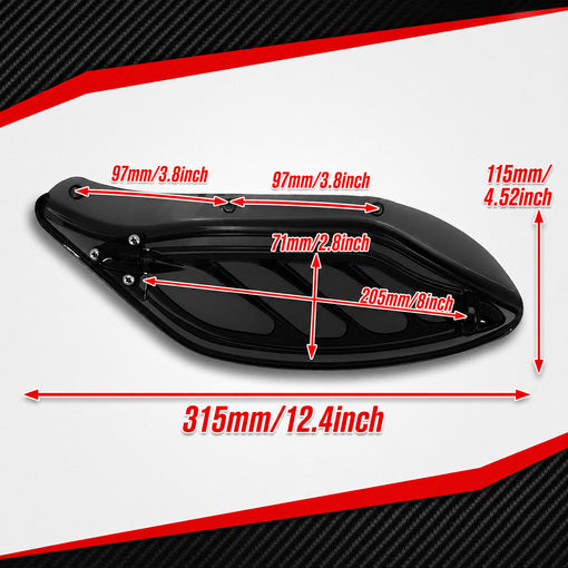 Motorcycle Side Wing 90-Degree Adjustable Wind Deflectors