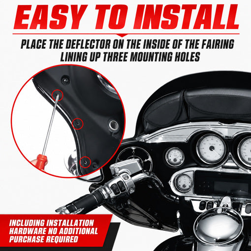Motorcycle Side Wing 90-Degree Adjustable Wind Deflectors