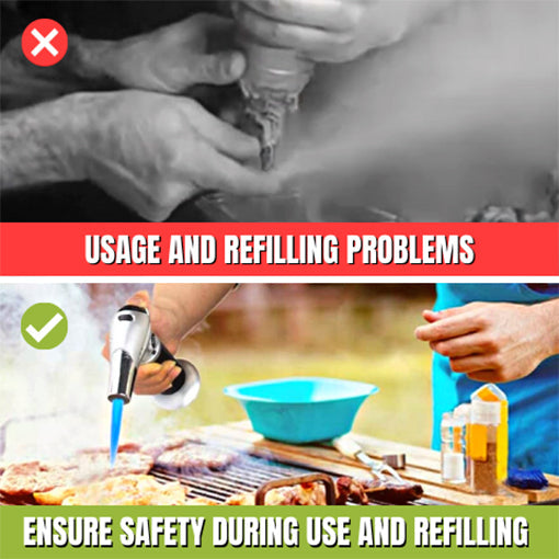 Refillable Butane Torch with Safety Lock