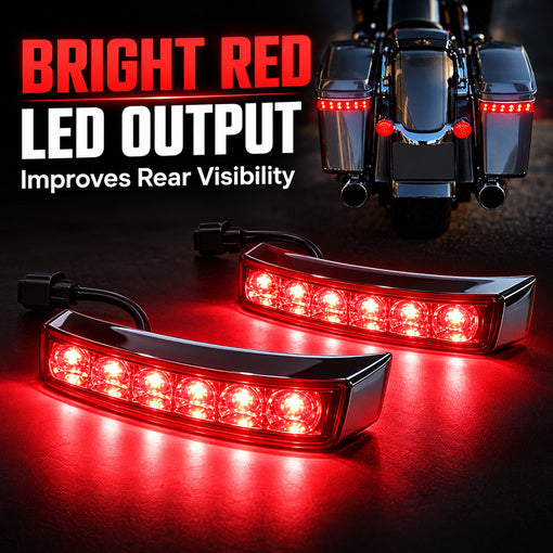 Motorcycle LED Saddlebag Brake Running Turn Signal Tail Lights