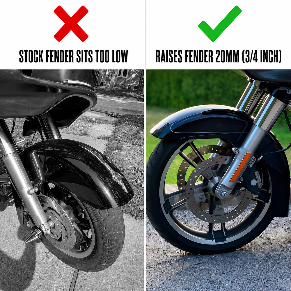 Motorcycle Front 21" Wheel Fender Risers