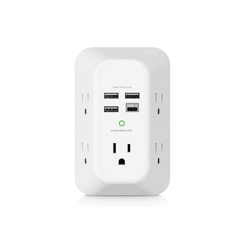 9-In-1 Wall Outlet Extender With 4 USB Ports