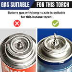 Refillable Butane Torch with Safety Lock